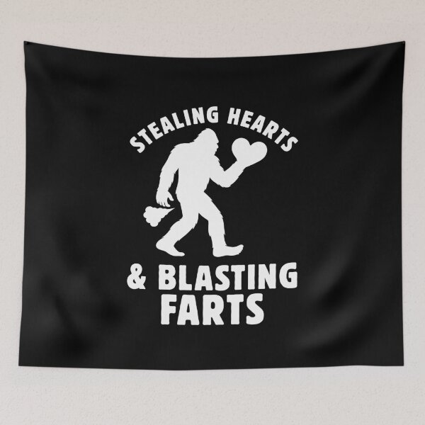 Item preview, Stealing Hearts & Blasting Farts Bigfoot Funny Sasquatch Fart Humor  designed and sold by MouDantArts.