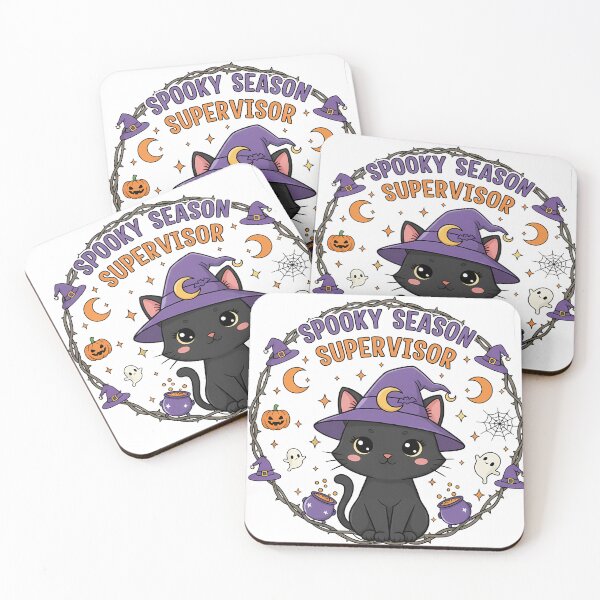 Item preview, Spooky Season Supervisor Halloween Black Cat Witch designed and sold by GizmoDesign.