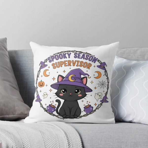 Item preview, Spooky Season Supervisor Halloween Black Cat Witch designed and sold by GizmoDesign.