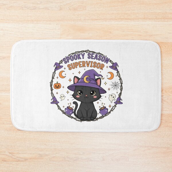 Item preview, Spooky Season Supervisor Halloween Black Cat Witch designed and sold by GizmoDesign.