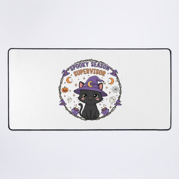 Item preview, Spooky Season Supervisor Halloween Black Cat Witch designed and sold by GizmoDesign.