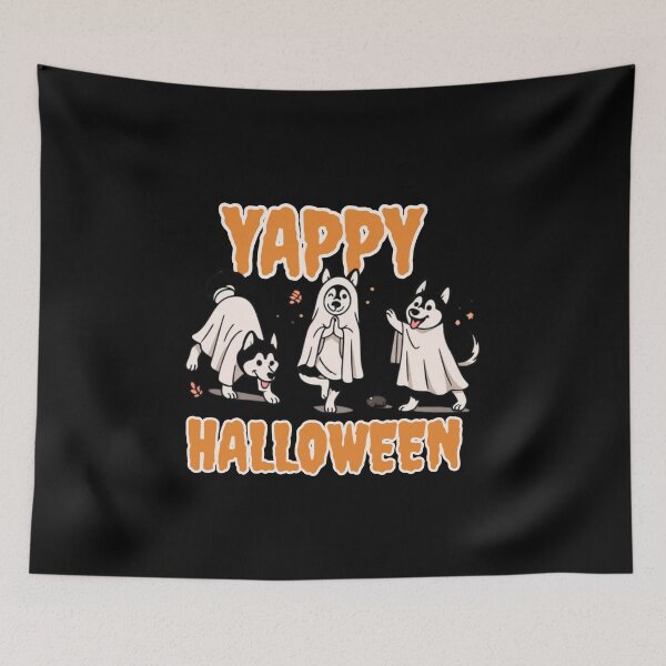 Item preview,  Yappy Halloween Siberian Husky, Halloween Dog, Husky Ghost Dogs designed and sold by wesdesignshop.