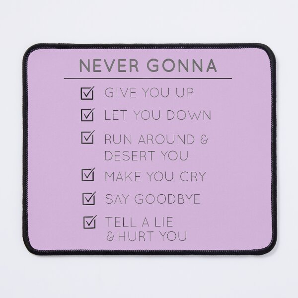 Item preview, Never Gonna Checklist: Give You Up By Merch, Limited Edition, Perfect Gift For You And Friends designed and sold by floresuvart.