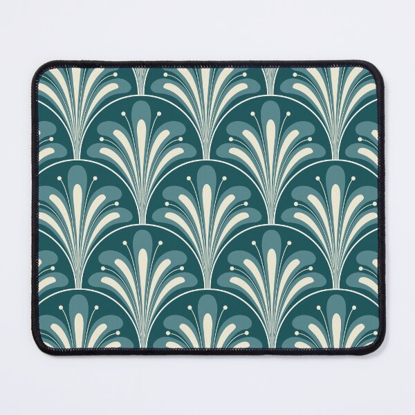 Item preview, Art Deco Floral Fan - teal designed and sold by Johanna Kindvall.