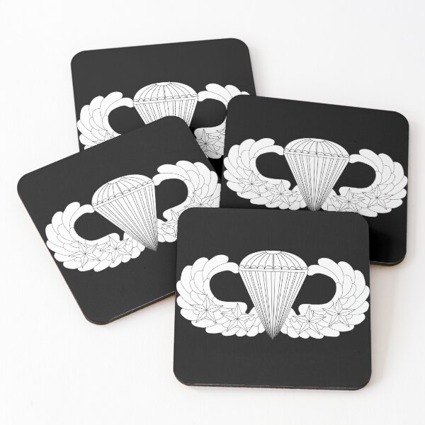 Item preview, Badge - Army - Parachutist - Basic - 4 Combat Star - LA X 300 designed and sold by Military Insignia Products.