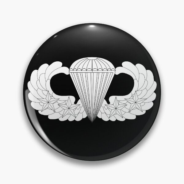 Item preview, Badge - Army - Parachutist - Basic - 4 Combat Star - LA X 300 designed and sold by Military Insignia Products.