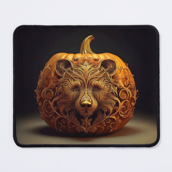 Item preview, The Harvest Guardian Bear | Ornate Autumn Pumpkin Art designed and sold by Englandbear.