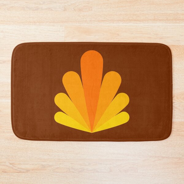 Item preview, Retro 70s abstract orange and yellow autumn leaf designed and sold by Andrew Orchard Design.