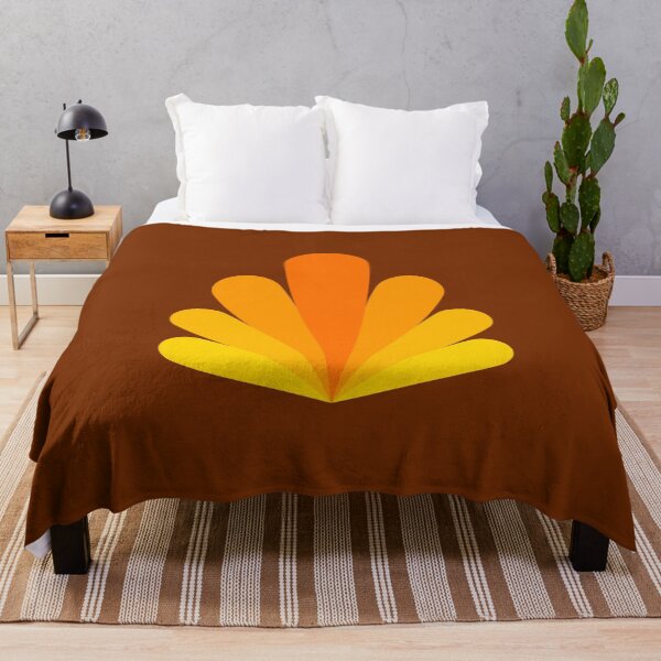 Item preview, Retro 70s abstract orange and yellow autumn leaf designed and sold by Andrew Orchard Design.