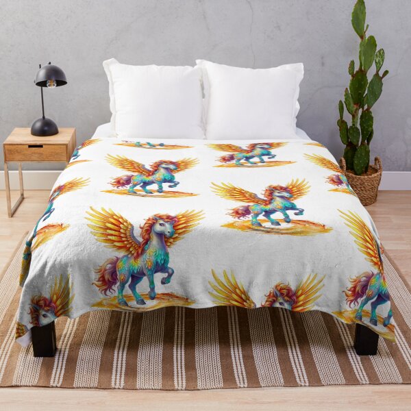 Item preview, Beautiful pegasus with golden wings, fantasy art designed and sold by LoneAngel.