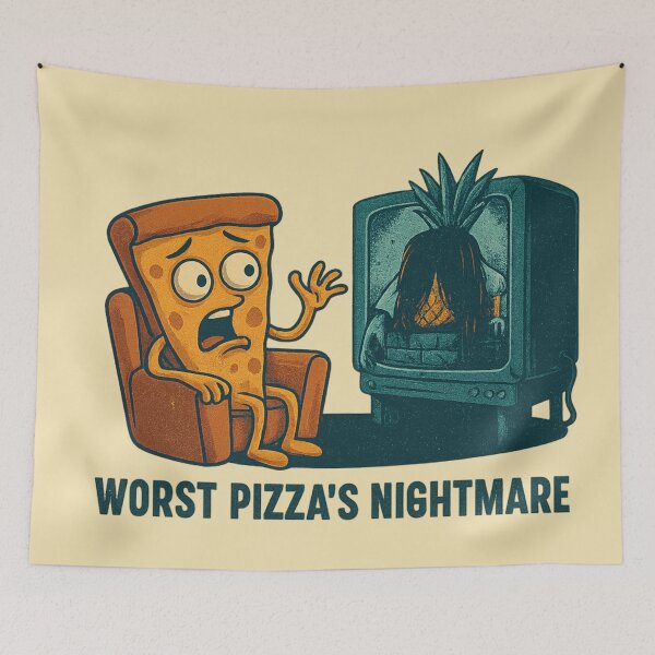 Item preview, Pizza Horror Parody – The Cursed Slice designed and sold by SablePL.