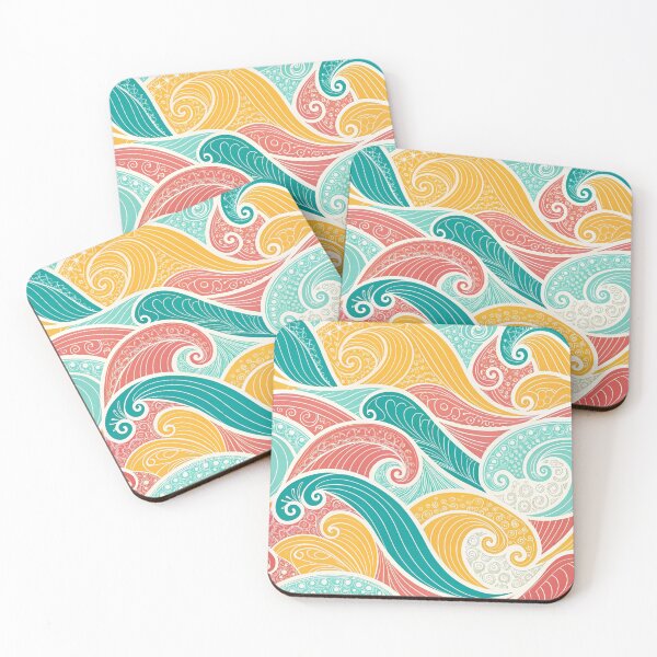 Item preview, Vibrant Abstract Waves Seamless Pattern designed and sold by SaicoGN.