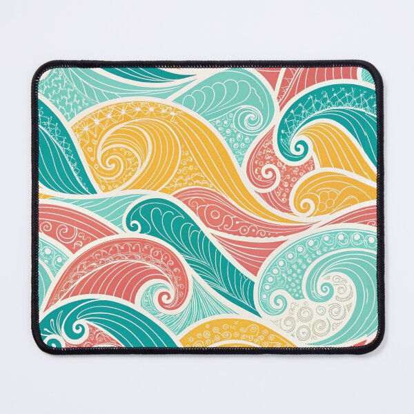 Item preview, Vibrant Abstract Waves Seamless Pattern designed and sold by SaicoGN.