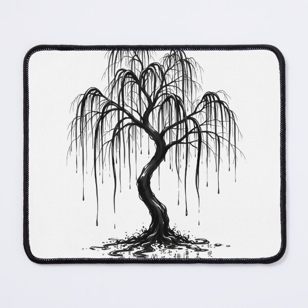 Item preview, Ink Weeping Willow — Sumi-e Elegy designed and sold by VoidBloom Studio.