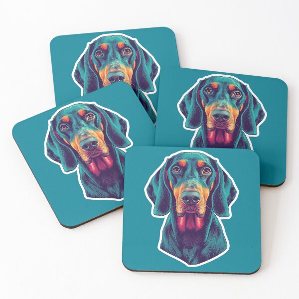 Item preview, Bluetick Coonhound in Psychedelic Harmony – Vibrant Pop Art Dog Portrait designed and sold by ArtivaNest.