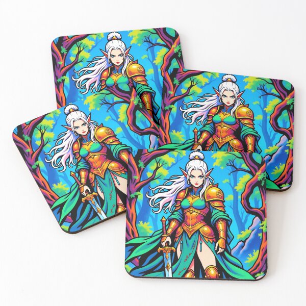 Item preview, Comic-style Female Elven Warrior designed and sold by Fanta-sticky.