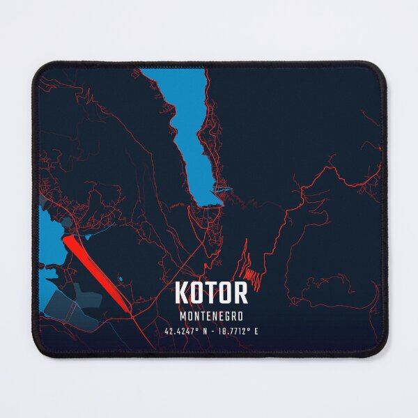 Item preview, Kotor Red & Blue Minimalist Map designed and sold by HomeLivingCo.
