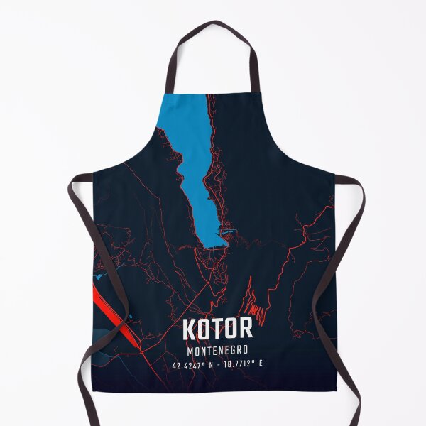 Item preview, Kotor Red & Blue Minimalist Map designed and sold by HomeLivingCo.