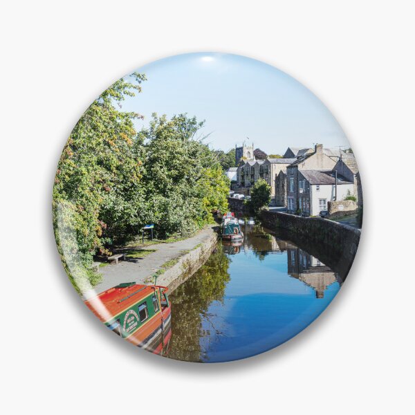 Item preview, Colorful Narrowboat in Tranquil Setting On Skipton Canal, Yorkshire, England designed and sold by Paul Thompson Photography.