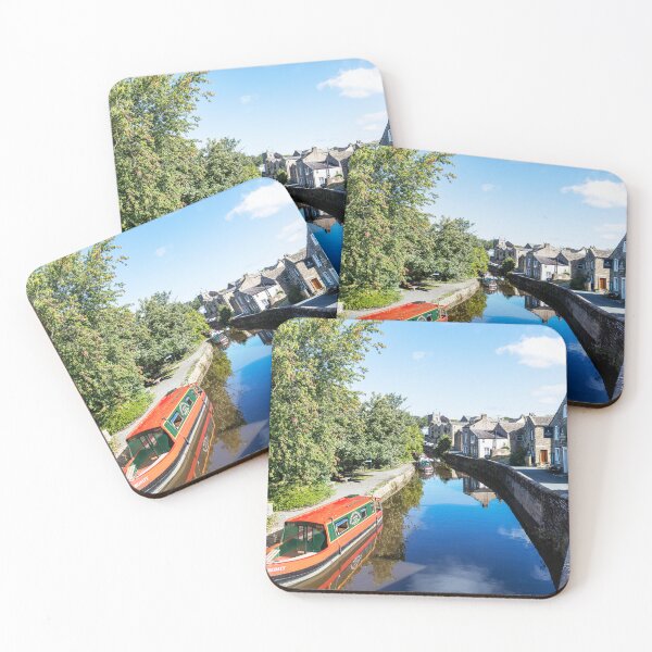 Item preview, Colorful Narrowboat in Tranquil Setting On Skipton Canal, Yorkshire, England designed and sold by Paul Thompson Photography.