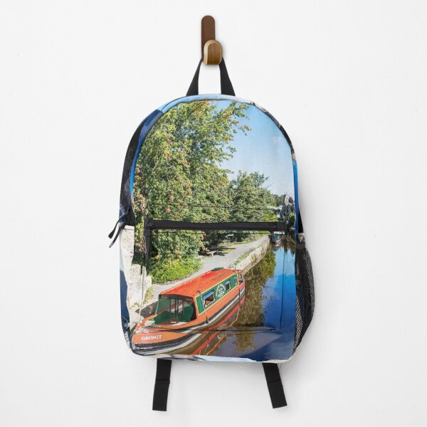 Item preview, Colorful Narrowboat in Tranquil Setting On Skipton Canal, Yorkshire, England designed and sold by Paul Thompson Photography.