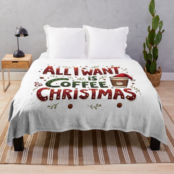 Item preview, All I Want Is Coffee & Christmas. Cozy Holiday Coffee Lover Quote Design designed and sold by Aarvya Fashion Club ( A.F.C ).