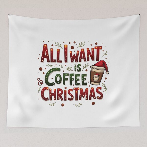 Item preview, All I Want Is Coffee & Christmas. Cozy Holiday Coffee Lover Quote Design designed and sold by Aarvya Fashion Club ( A.F.C ).