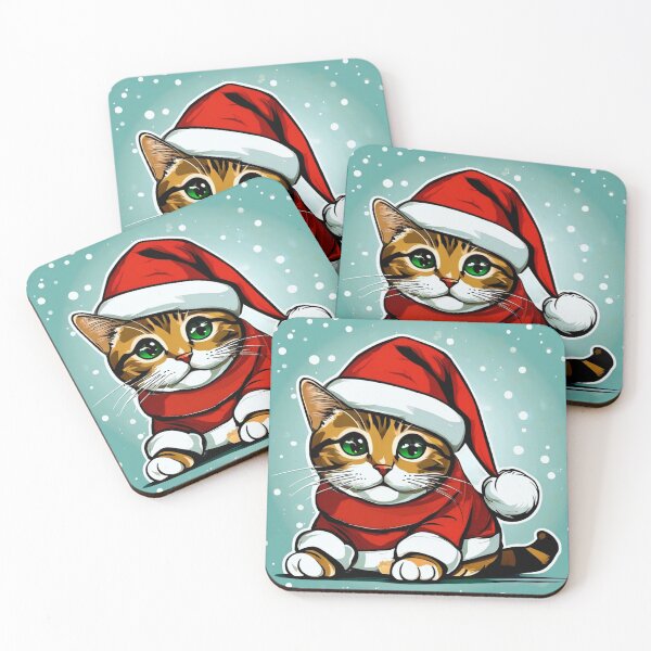 Item preview, Cat as Santa designed and sold by Zofia Sosnecka.