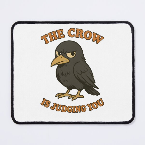 Item preview, The Crow Is Judging You – Funny Kawaii Crow Art, Cute Sarcastic Bird Design designed and sold by OsasChild.