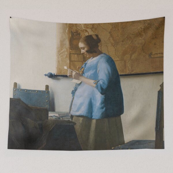 Item preview, Woman in Blue Reading a Letter designed and sold by SharonTheFirst.
