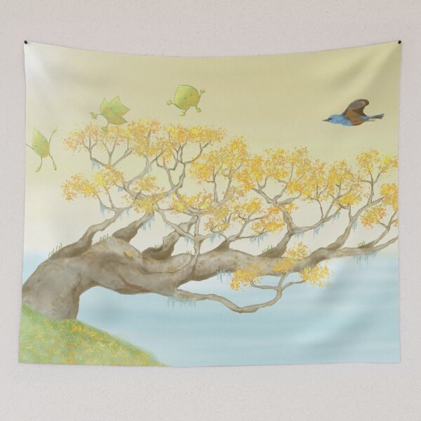 Item preview, A unique tree and friends of leaves designed and sold by greenPQBstudio.