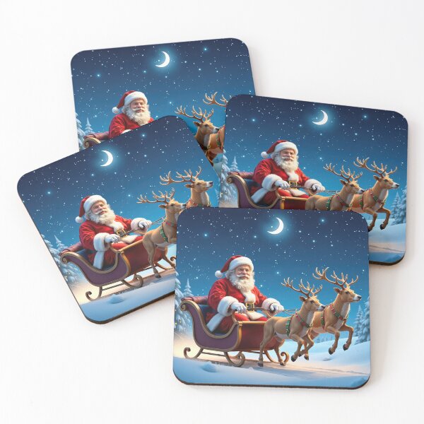 Item preview, Santa Claus on a Sleigh During Christmas Eve designed and sold by christmas-xmas.