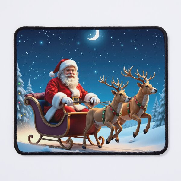 Item preview, Santa Claus on a Sleigh During Christmas Eve designed and sold by christmas-xmas.
