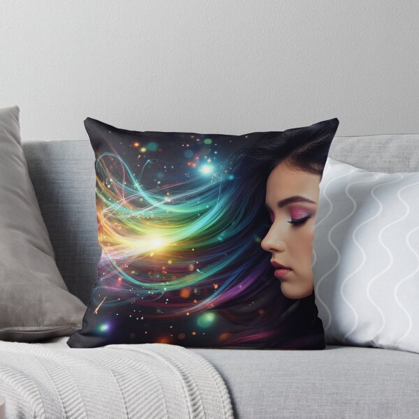 Item preview, Ethereal Woman with a Wave of Cosmic Light designed and sold by RAINBOWGLASS.