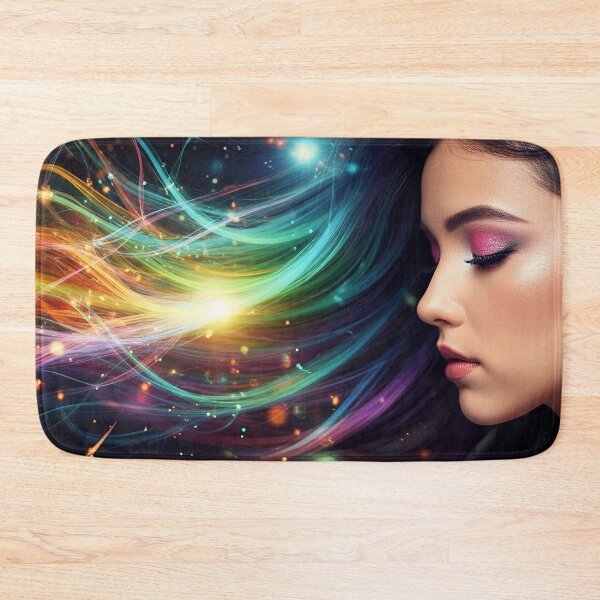 Item preview, Ethereal Woman with a Wave of Cosmic Light designed and sold by RAINBOWGLASS.