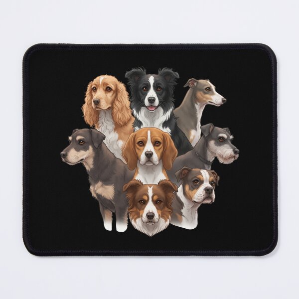 Item preview, My Dear Friends, Merry Christmas, Cocker Spaniel, Border Collie, Beagle, Bulldog, Schnauzer, Australian Shepherd, Whippet Dog designed and sold by chipmuckdesignn.