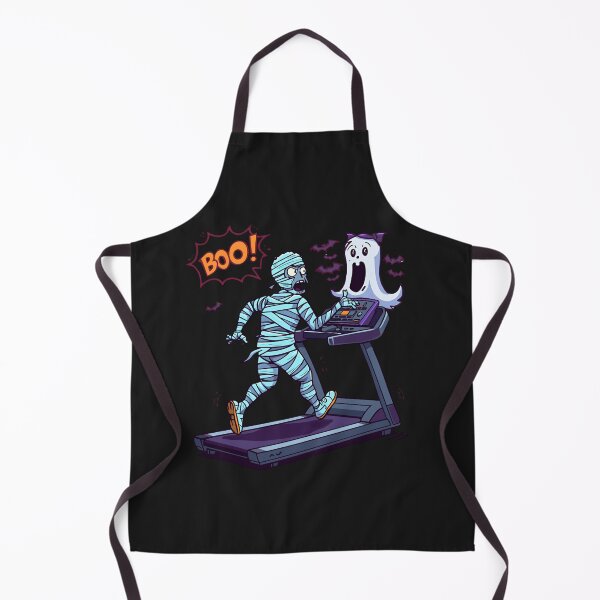 Item preview, Mummy Running on Treadmill | Funny Halloween Gym Cartoon Artwork designed and sold by ColorSplash123.