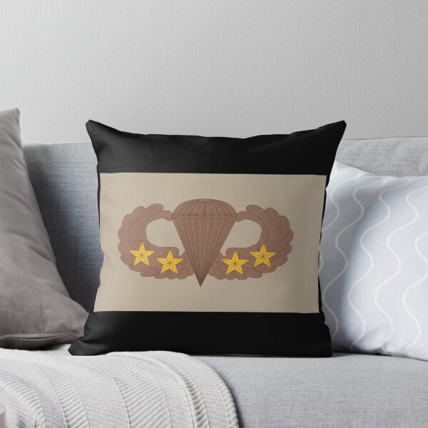 Item preview, Badge - Army - Parachutist - Basic - 4 Combat Star - Subdued - Desert X 300 designed and sold by Military Insignia Products.