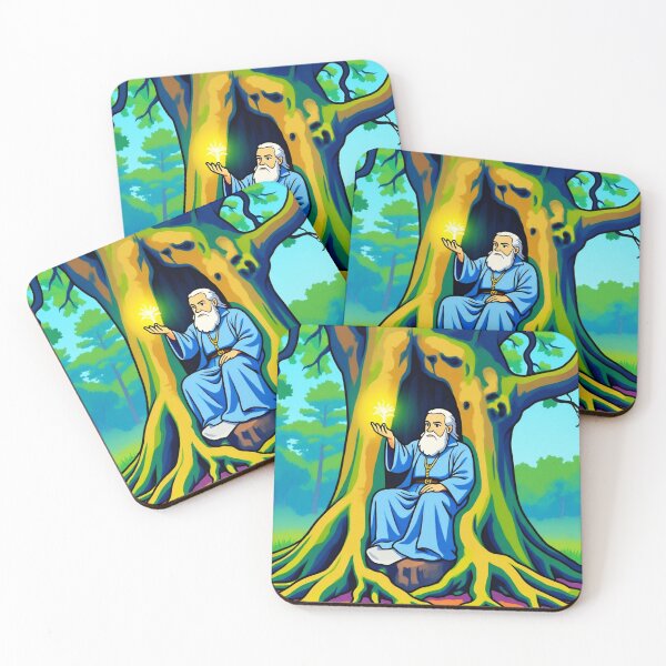 Item preview, Old Wizard In A Tree - Simple Cartoon Style designed and sold by Fanta-sticky.
