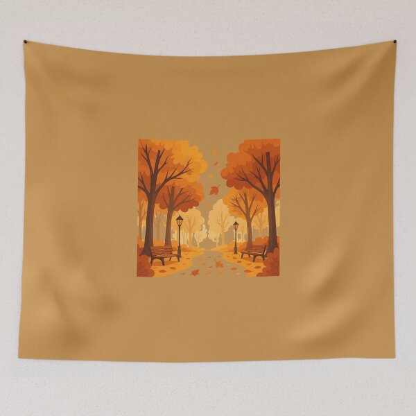 Artikelvorschau, Goldener Herbstpfad - Gemütliche Herbstpark-Illustration entworfen und verkauft von anna2681.