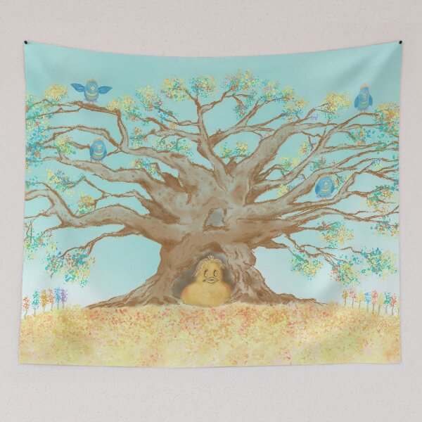 Item preview, A unique tree house and adorable birds designed and sold by greenPQBstudio.