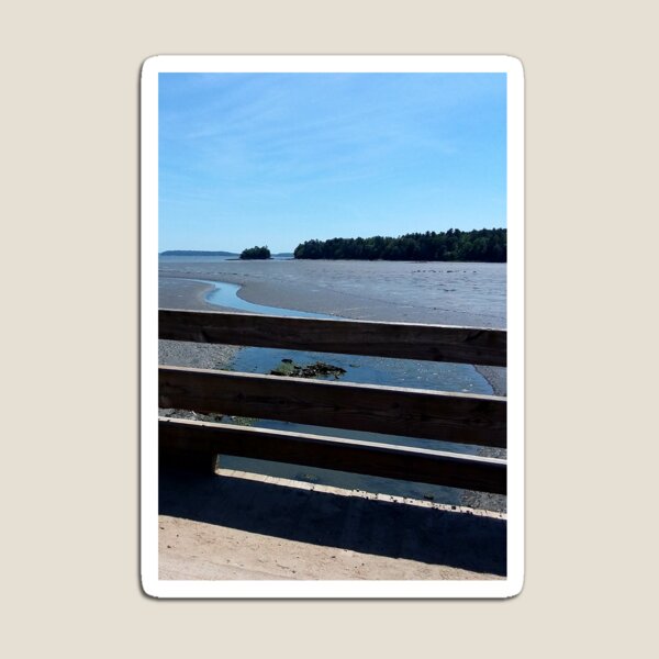 Item preview, Bridge in shadows- low tide near Wolf's Neck Farm, South Freeport, Maine designed and sold by fellowsden.