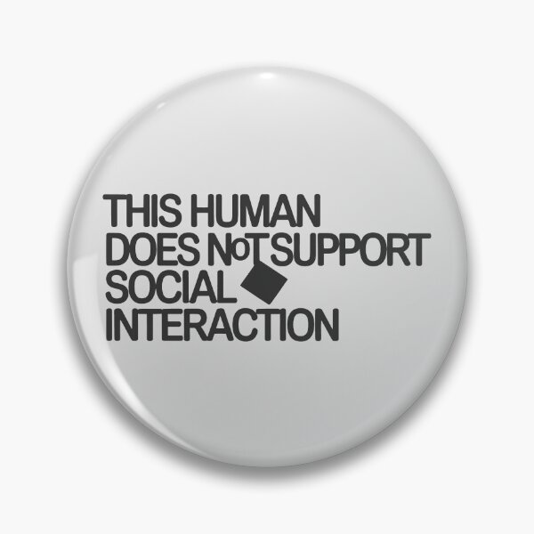 Item preview, Modern Minimal Anti-Social Message with a Small Icon Detail designed and sold by SplashTastic.
