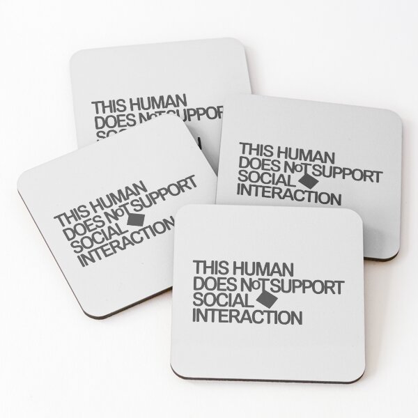 Item preview, Modern Minimal Anti-Social Message with a Small Icon Detail designed and sold by SplashTastic.