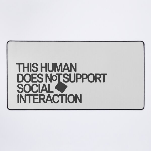 Item preview, Modern Minimal Anti-Social Message with a Small Icon Detail designed and sold by SplashTastic.
