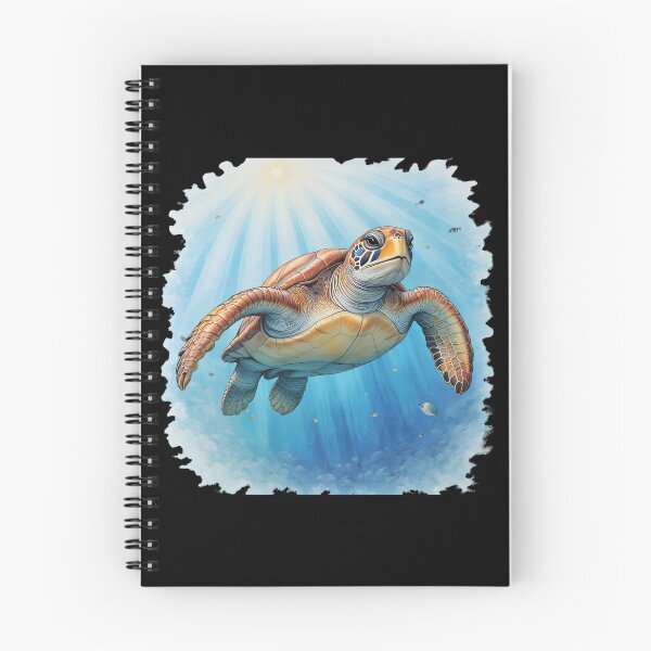 Item preview, Graceful Loggerhead Sea Turtle | Hand-Drawn Colored Pencil Ocean Art designed and sold by BloomStudio1.
