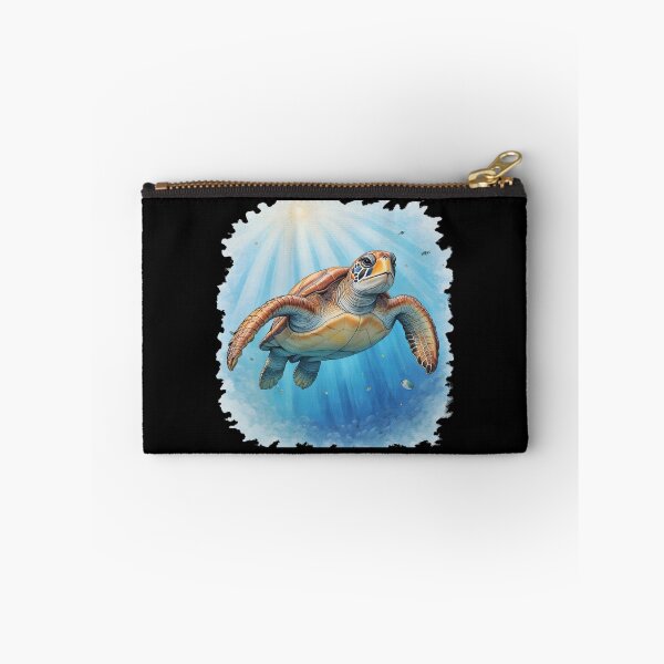 Item preview, Graceful Loggerhead Sea Turtle | Hand-Drawn Colored Pencil Ocean Art designed and sold by BloomStudio1.