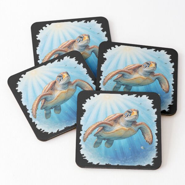 Item preview, Graceful Loggerhead Sea Turtle | Hand-Drawn Colored Pencil Ocean Art designed and sold by BloomStudio1.