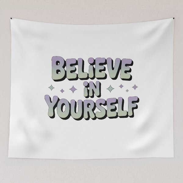 Item preview, Believe in Yourself Pastel Motivational Typography. designed and sold by Teenidesign .