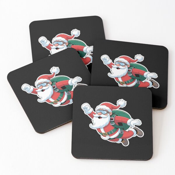 Item preview, Skydiving Parachuting Funny Christmas Santa Free Flying Fall designed and sold by DrewLeuschke.